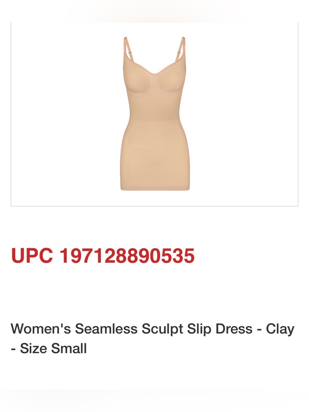 Nordstrom Customer Return * SKIMS Seamless Sculpt Slip Dress | Clay